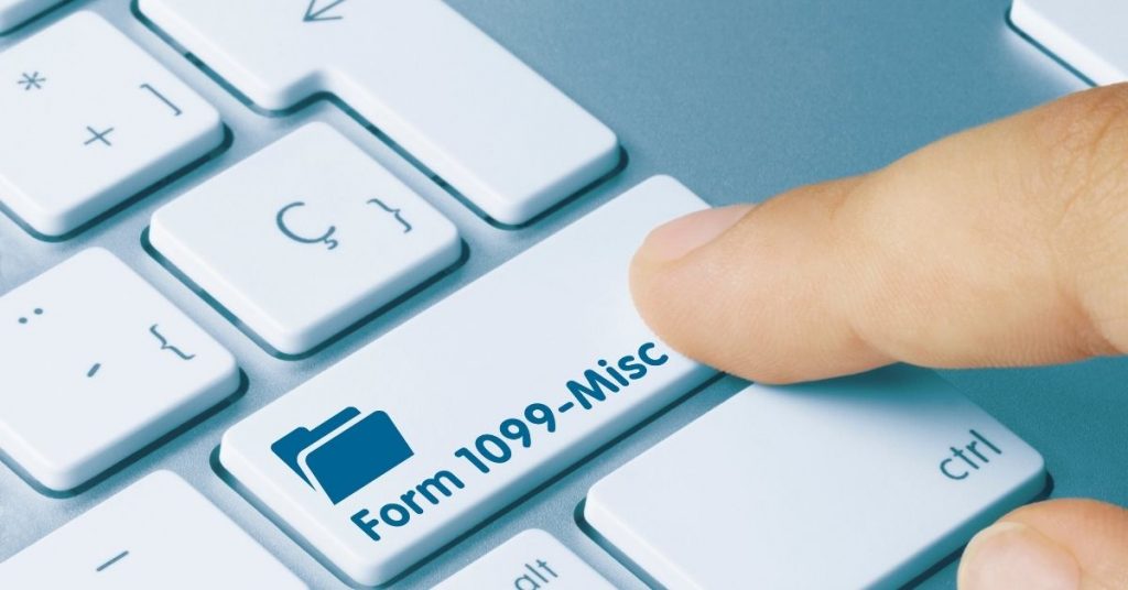 Computer Button Being Pushed That Says Form 1099-Misc