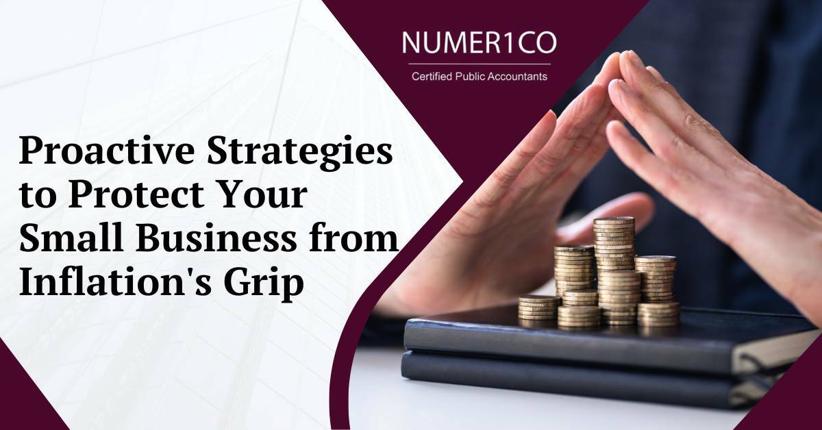 A Person Putting Their Hands Together to Make A Protective Triangle Over a Notebook With Coins on It | Protective Strategies to Protect Your Small Business From Inflation's Grip | Numerico
